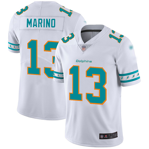 Miami Dolphins #13 Dan Marino White Men Stitched NFL Limited Team Logo Fashion Jersey->miami dolphins->NFL Jersey